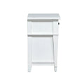 Coastal White 1 Drawer Nightstand White Engineered Wood