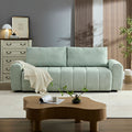 94.49''Sleeper Sofa, Sofa Bed 2 In 1 Pull Out Couch Bed With Storage Chaise For Living Room, Sofa Sleeper With Pull Out Bed, Light Green Style Couch Light Green Fabric 3 Seat