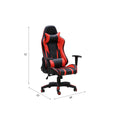 Modern Ergonomic Office Gaming Chair W Adjustable Height, 360 Degree Swivel, Faux Leather Computer Desk Chair, Black Red Caster Plastic Red Black Office Foam Rectangular Contemporary Push Button Office Chairs Solid Back Plywood Adjustable Height Faux