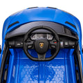 12V Kids Ride On Car W Parents Remote Control,Licensed Lamborghini Aventador Xago,Hydraulic Pressure Door,Slow Start,Early Education,Bluetooth,Adjustable Volume,Mp3,Usb,Led Lights For Kids Aged 3 8. Blue 50 99 Lbs Polypropylene