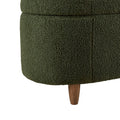 Boucle Flip Top Storage Bench Green See Below Green Wood