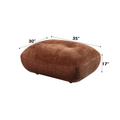 Carrick Ottoman, Beige Sandwich Mesh Fabric Lv03921 Brown Upholstered