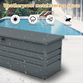 260 Gallon Metal Outdoor Deck Box Waterproof, Extra Large Patio Storage Box With Lockable Storage Containers For Patio Furniture Cushions, Pool Accessories, Garden Tools Dark Gray Carbon Black