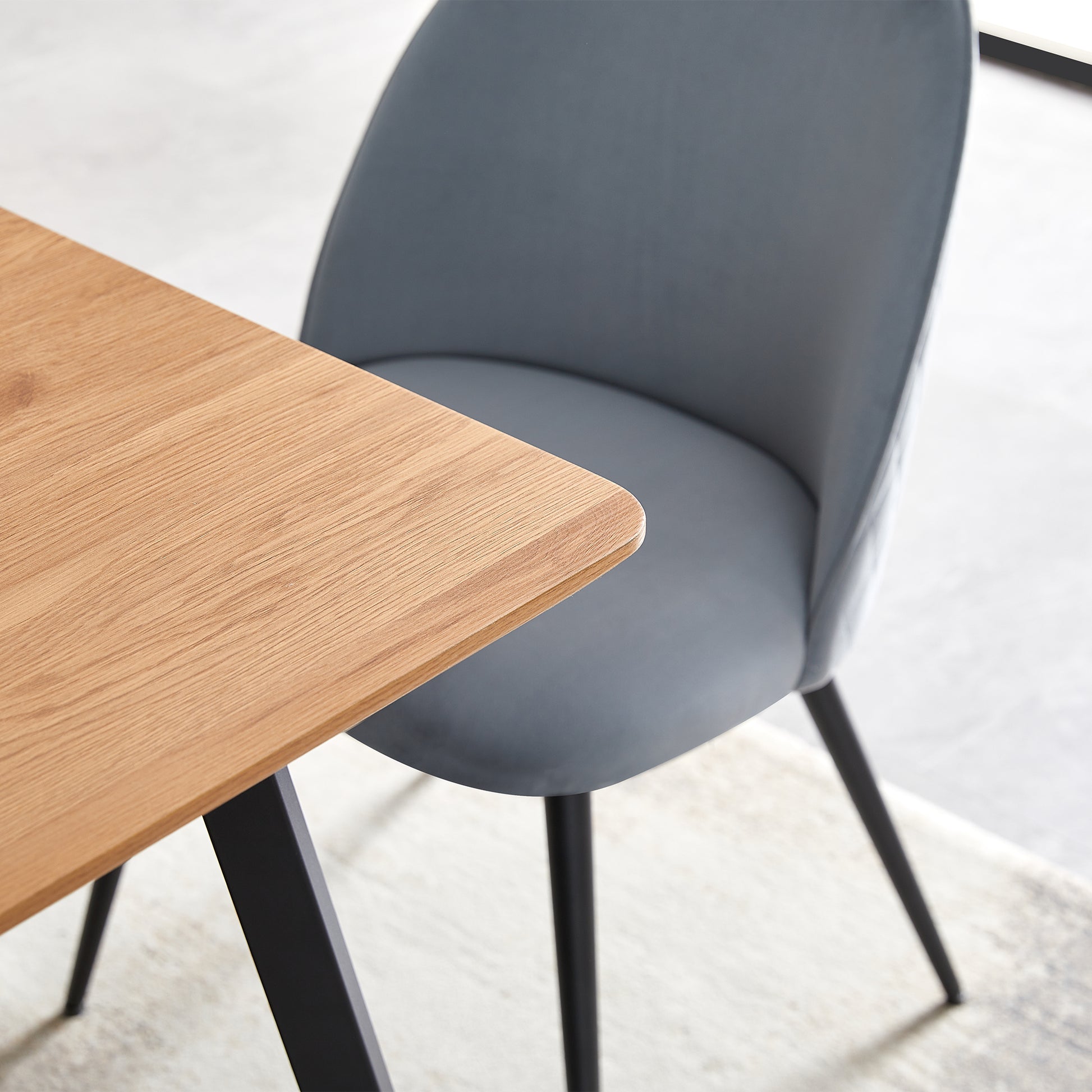 Modern Design Rectangle Mdf Restaurant Wooden Dining Table With Metal Frame Walnut Brown Triangular Dining Room Modern Floor Mount Kitchen & Dining Tables Mdf