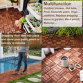 Acacia Wood Interlocking Deck Tiles Checker Pattern, 30 Pcs 12