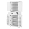 Bathroom Storage Cabinet With Multi Functional Storage Space, Drawer With Slide Rails, Adjustable Shelf, White White Mdf