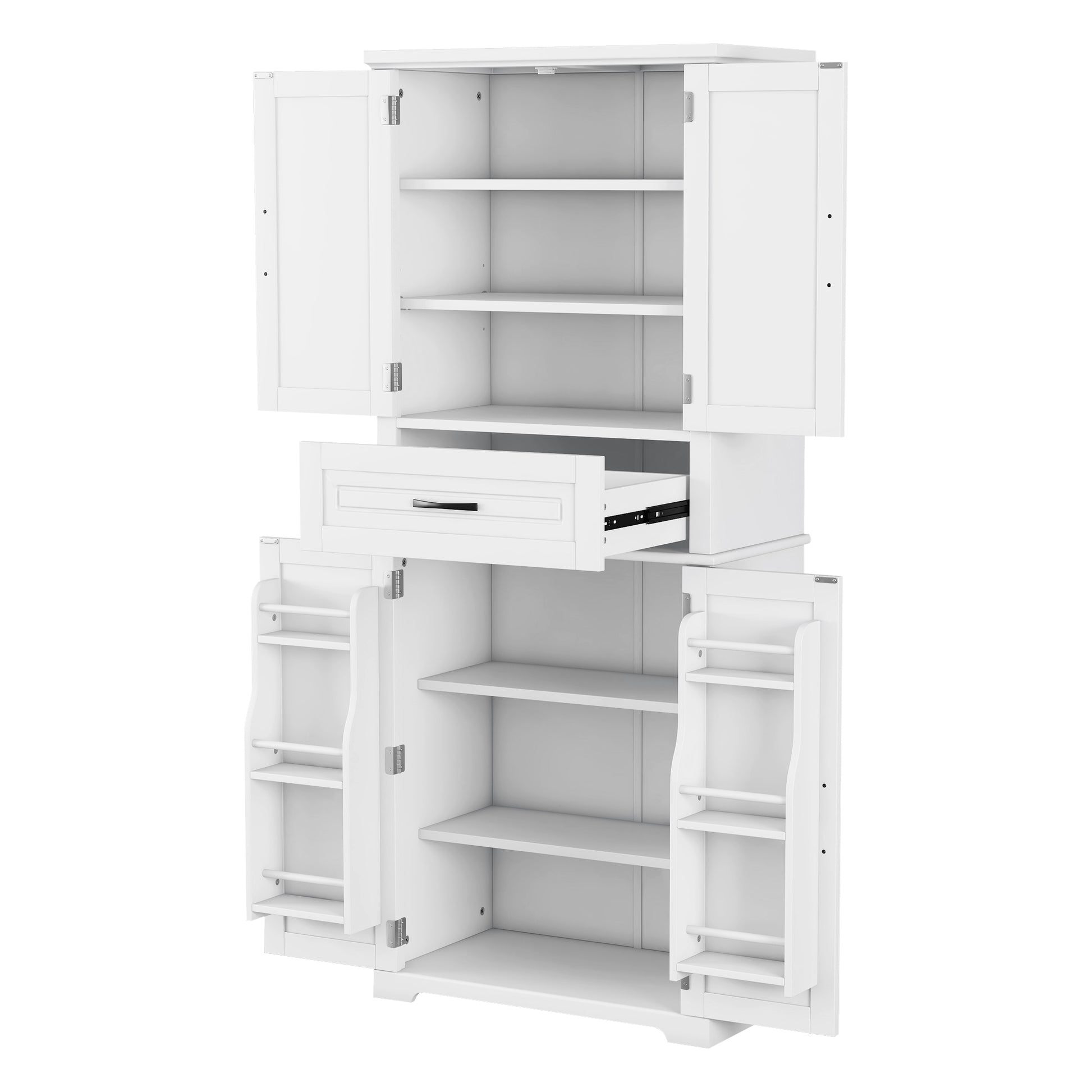 Bathroom Storage Cabinet With Multi Functional Storage Space, Drawer With Slide Rails, Adjustable Shelf, White White Mdf