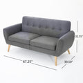 Sofa Dark Grey Fabric