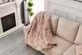 Luxury Chinchilla Faux Fur Gilded Dust Pink Throw Blanket 60