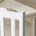Homcom Farmhouse Armless Dining Chairs, Set Of 2 With Slat Back, White White Pine