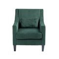 Coolmore Modern Accent Chair,Upholstered Armchair With Scooped Arms For Bedroom,Apartment,Studio,Office,Waiting Room Emerald Corduroy Emerald Primary Living Space Foam Corduroy