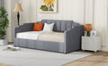 Upholstered Daybed With Underneath Storage,Twin Size, Gray Twin Gray Upholstered