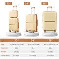 Luggage Sets 4 Piece 14 20 24 28 Pp Lightweight & Durable Expandable Suitcase Apricot Cream Polypropylene