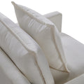 Chenille Fabric Comfy Deep Single Seat Sofa Upholstered Reading Armchair Living Room White Foam Chenille 1 Seat