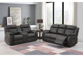 Steban Grey Reclining Sofa Gray Fabric 3 Seat