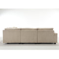 Arrival Oversized Modular Sectional Sofa Couch,Modern Minimalist Couches For Living Room,Free Combination Deep Seat Corner Couch For Living Room,Corduroy, Beige Beige Fabric 6 Seat