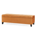 Storage Ottoman Burnt Orange Velvet