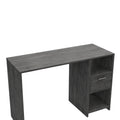 Arlington Writing Computer Desk, One Drawer, Two Shelves Gray Computer Desk Office Contemporary Rectangular Drawers Computer Tables Rectangular Melamine Engineered Wood