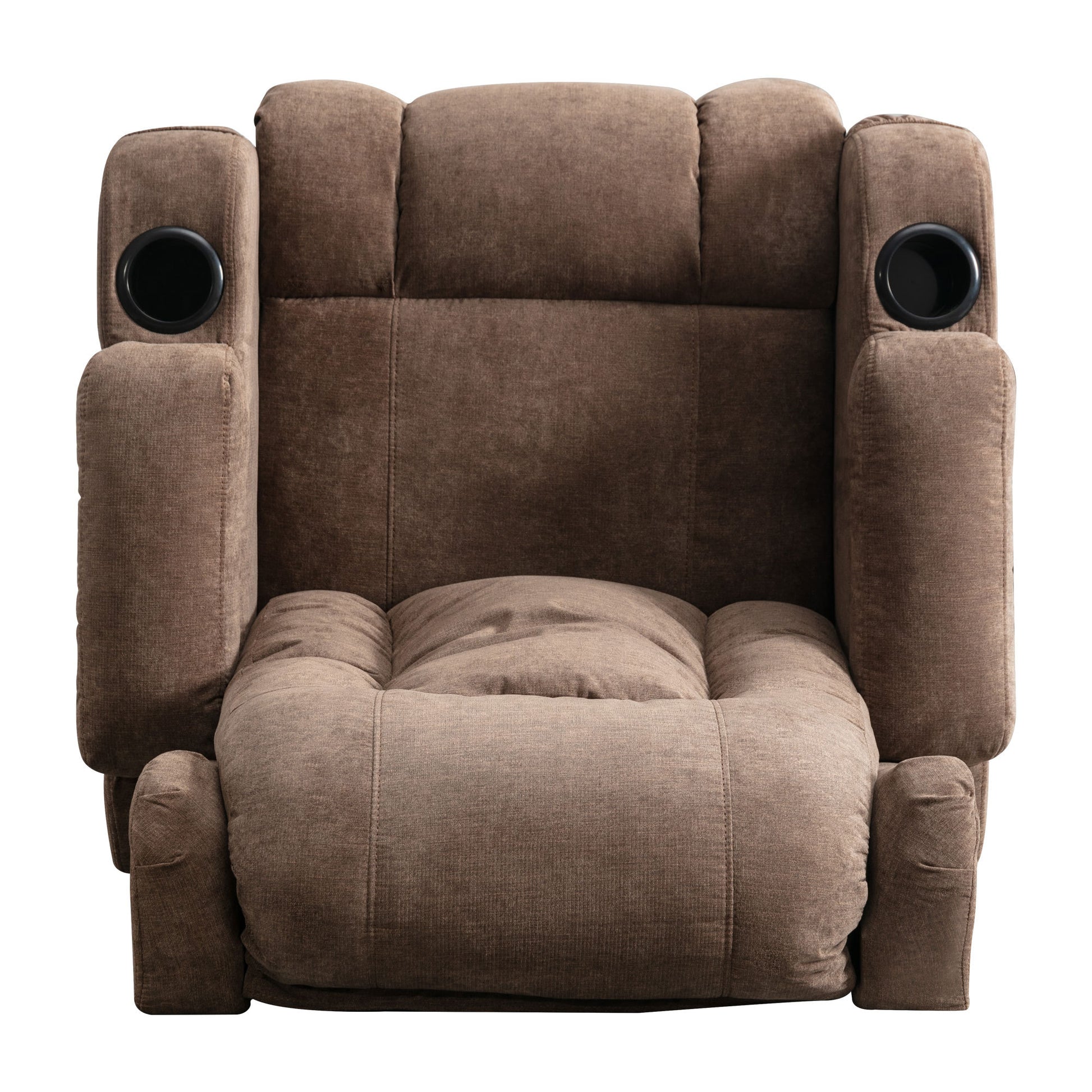 Power Lift Recliner Chair Recliners For Elderly With Heat And Massage Recliner Chair For Living Room With Infinite Position And Side Pocket,Usb Charge Port Brown Brown Power Push Button Soft Heavy Duty Cotton Wood Metal