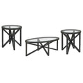 Modern Simple Glass Coffee Table, Tempered Glass Coffee Table Solid Wood Base Round Transparent Glass Top Modern Living Room Terrace Study Coffee Table Black Wood Glass