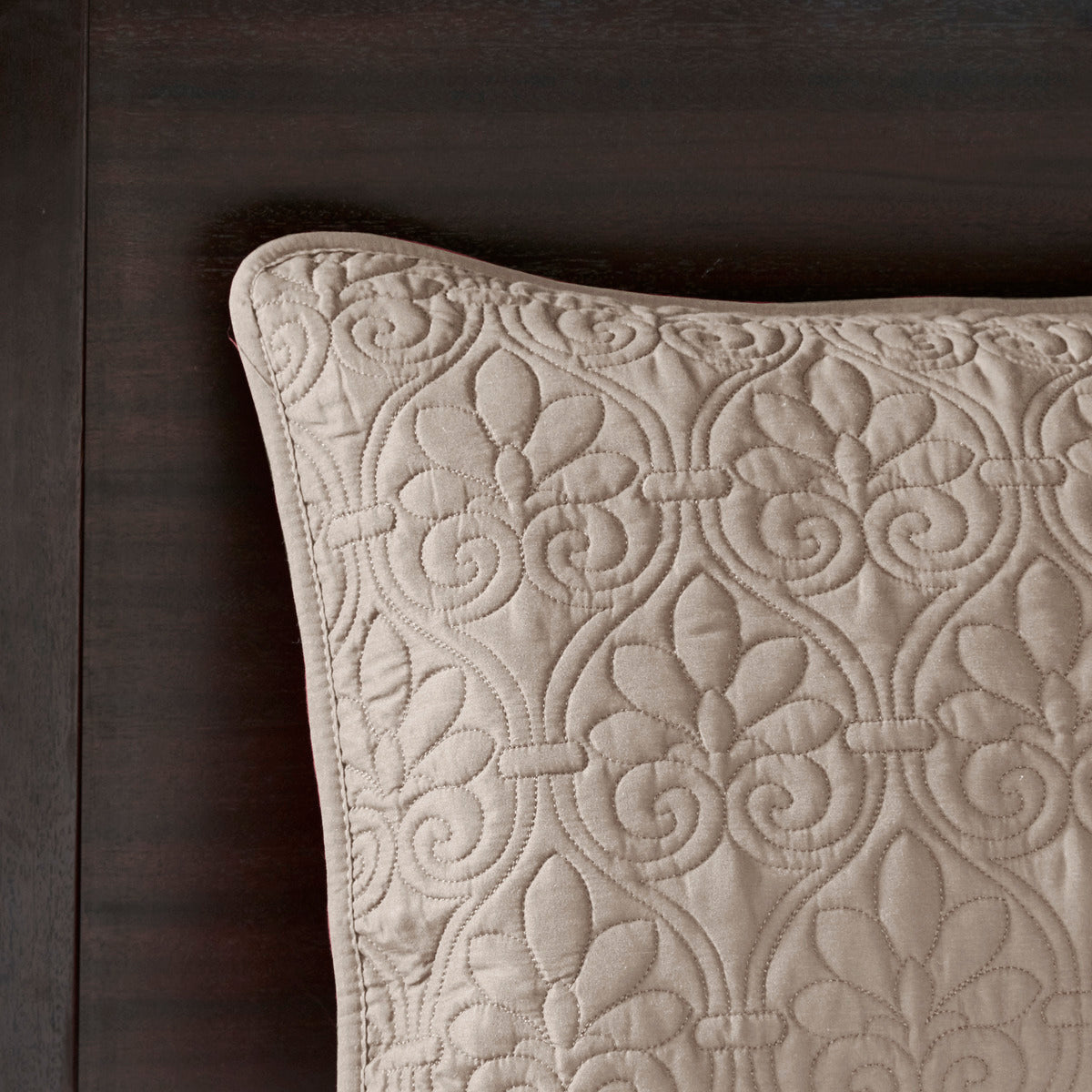 Reversible Quilt Set Khaki King Cal King Khaki Cotton
