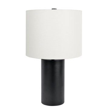 Aura Black Table Lamp With On Off Switch Black Block Base Black,White Table&Floor Lamps Metal