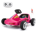 12V Kids Ride On Go Kart, Electric 4 Wheeler Car With Remote Control, Cushioned Seat, Led Lights, Mp3 Music, Bluetooth, Pedal Control, Battery Powered Vehicle For 3 8 Years Old, Rose Red Rose Red Polypropylene