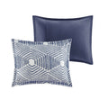 Cotton Jacquard Duvet Cover Set King White Navy Cotton