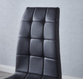 Modern Lattice Designdining Chair With Silver Metal Legs Set Of 4 White Black Metal