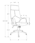 Office Chair, Adjustable Height, Swivel, Ergonomic, Armrests, Computer Desk, Work, Black Fabric, Black Metal, Contemporary, Modern Black Foam Polyester