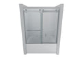 Top Rail Only, Stainless Steel Top Track With Buffer For Shower Door, 24D02P01 T60Bnx Brushed Nickel Stainless Steel