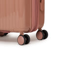 Expandable Luggage Sets 3 Piece,Luggage Set Pp Material Travel Suitcase Set With Spinner Wheels For Men Women, 20'' 24'' 28'' Rose Gold Polypropylene