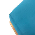 Mirabelle 2 Seater Sofa Left, Teal Teal Acacia Wood