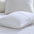 3 Piece Quilt Set White King Cal King King White Cotton