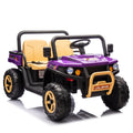 24V Xxxl Kids Ride On Utv W Parents Remote Control,Two Seater,Automatic Tipping Bucket,Rear Wheel Suspension,Slow Start,Portable Handle,Safety Belt,Led Light,Usb,Mp3,Bluetooth,Horn For Kids Aged 3 8. Purple 50 99 Lbs Polypropylene