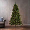 7' Noble Hinged Tree With 500 Clear Lights Ul,Dia:48