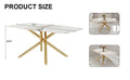 Large Modern Minimalist Rectangular Dining Table With 0.39 