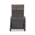 Liverpool Gas Recliner Brown Multi Rattan