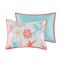 6 Piece Cotton Sateen Quilt Set With Throw Pillows Coral King Cal King King Coral Cotton