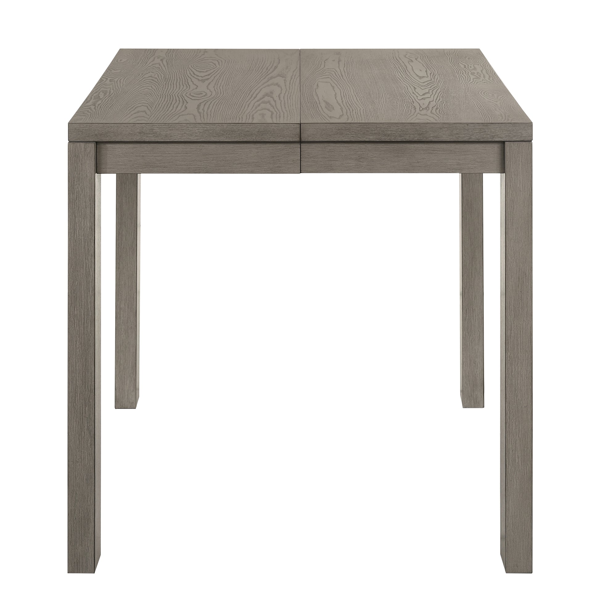 1Pc Contemporary Counter Height Expandable 18"Leaf Square Table Rustic Brown Gray Finish Dining Wooden Furniture Brown Gray Seats 8 Dining Room Contemporary,Farmhouse,Transitional Square Wood