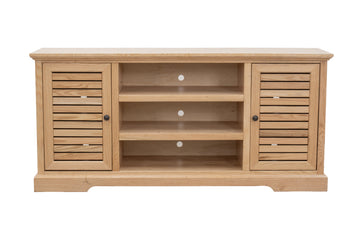 66 Inch Tv Stand Console For Tvs Up To 80 Inches, No Assembly Required, Natural Finish Natural 70 79 Inches Wood