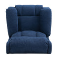 Massage Recliner Navy Blue Fabric