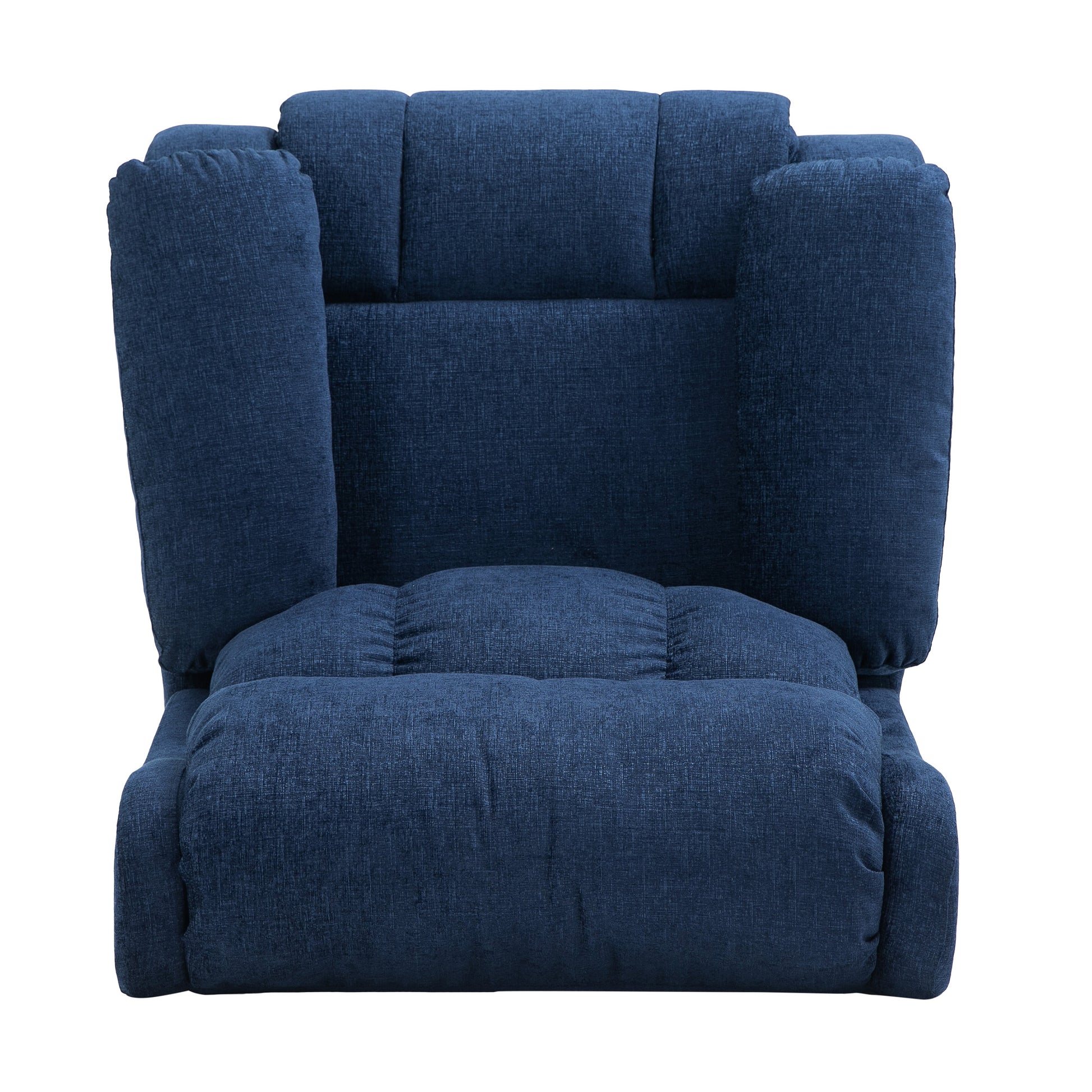 Massage Recliner Navy Blue Fabric