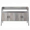 Grey Oak And Black 4 Door Tv Stand Grey Black Primary Living Space 50 Inches 50 59 Inches Paper Composite