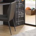 Grey And Gunmetal Chair With Metal Leg Gunmetal Primary Living Space Industrial Faux Leather