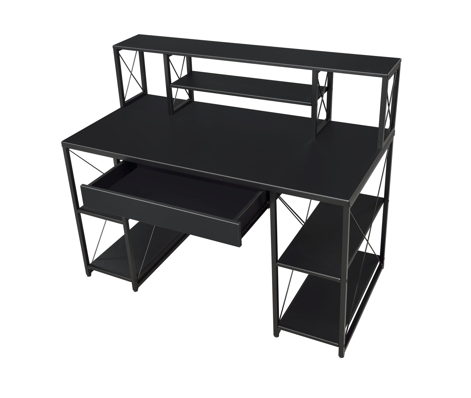 Amiel All Purpose Black Finish Writing Desk Black Synthetic Wood