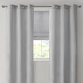 Basketweave Room Darkening Cordless Roman Shade Grey Polyester