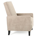 Minimalist Natural Linen Fabric Push Back Chair Natural Fabric