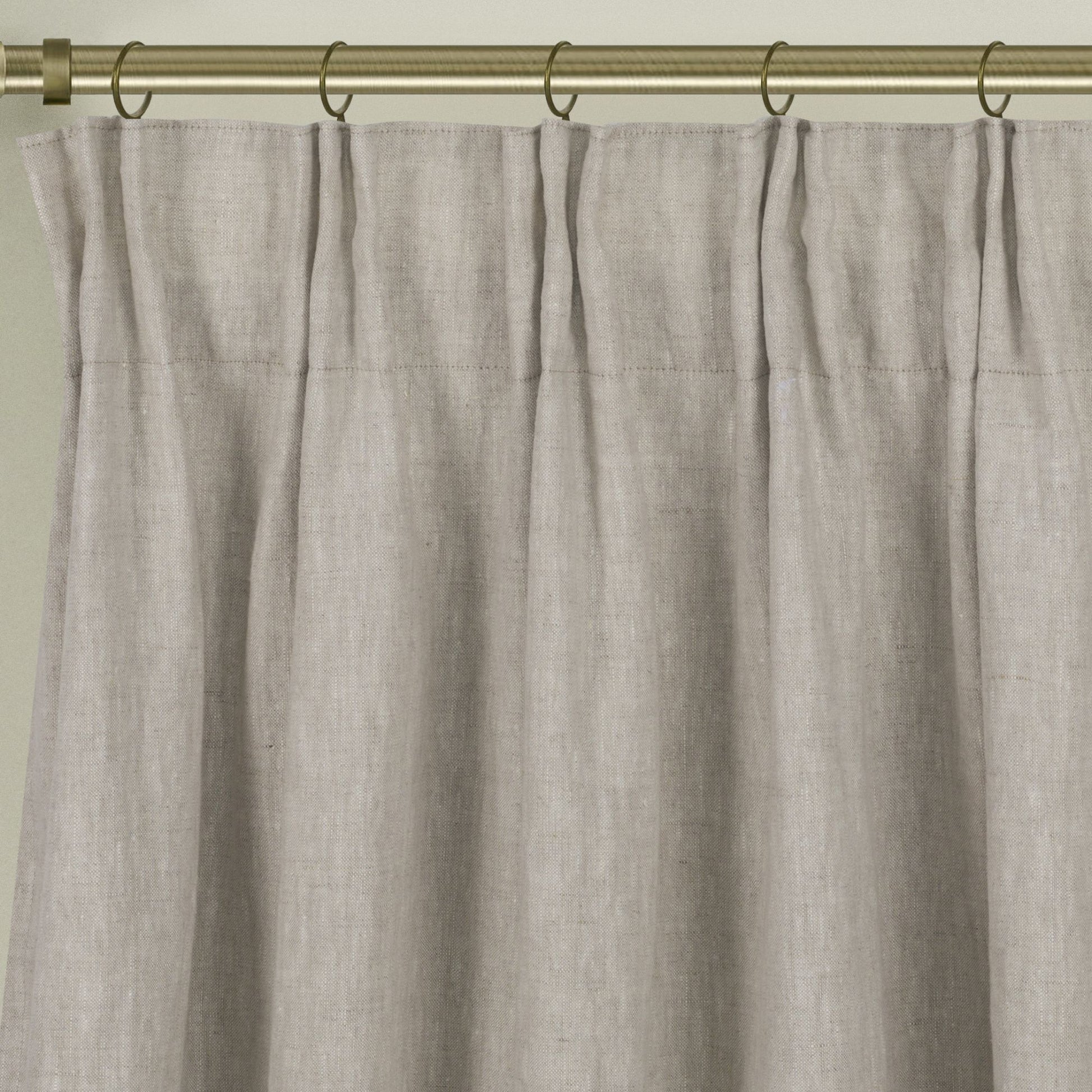 Newport Cotton Lining Window Curtains For Bedroom, Linen Curtains For Living Room, 108 Inches Long Curtains For Living Room, Greige Greige Linen