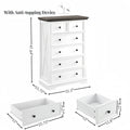 6 Drawer Dresser,6 Drawers Cabinet Tall Chest Of Drawers Closet Organizers Storage Clothes, Cabinet Of 6 Drawers Living Room White Mdf